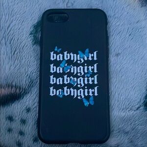 Black and Blue babygirl Phone Case